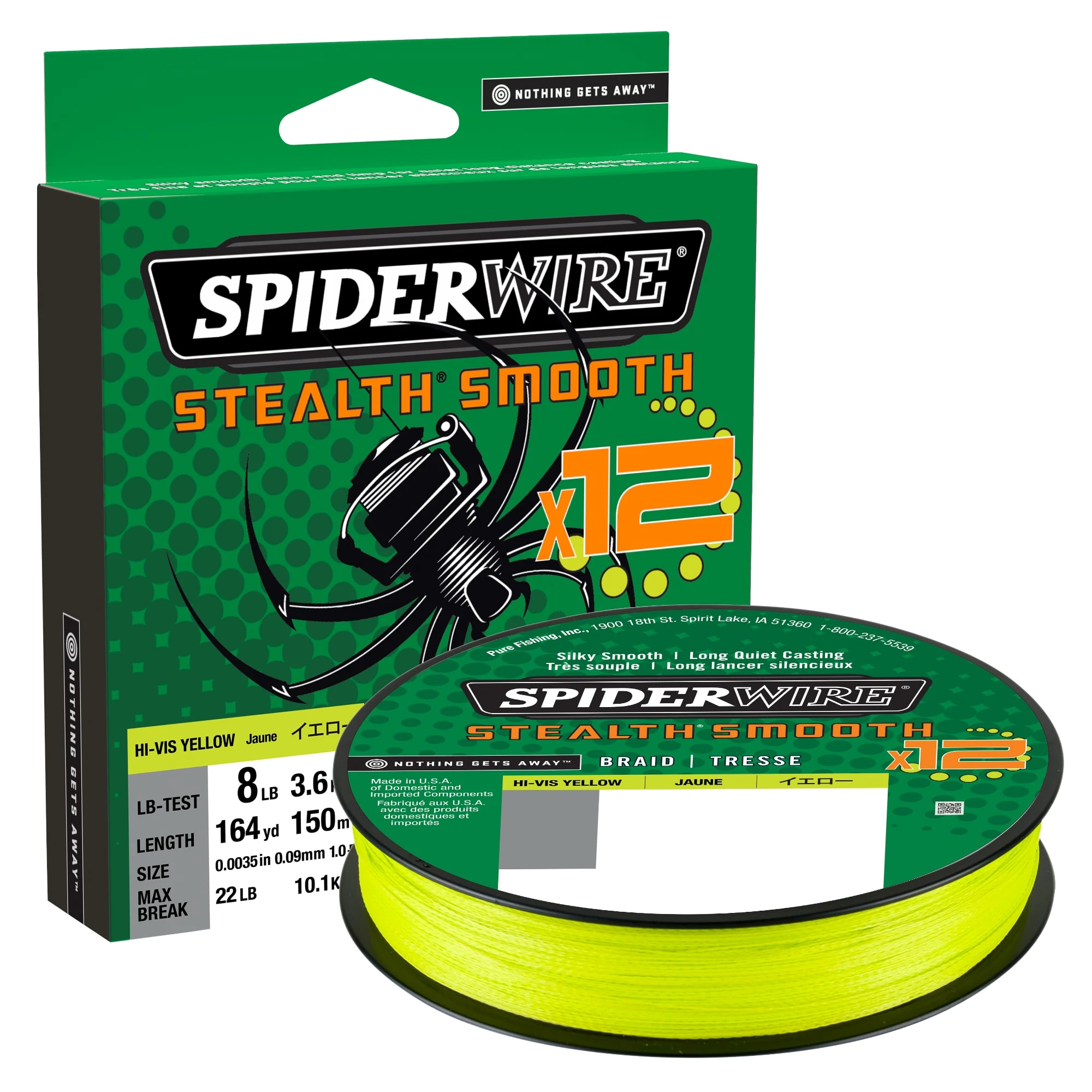 Spiderwire Stealth Smooth 12 0,15mm 150m Hi-vis Yellow 2 Spiderwire Stealth Smooth 12 0,15mm 150m Hi-vis Yellow - Bild 2