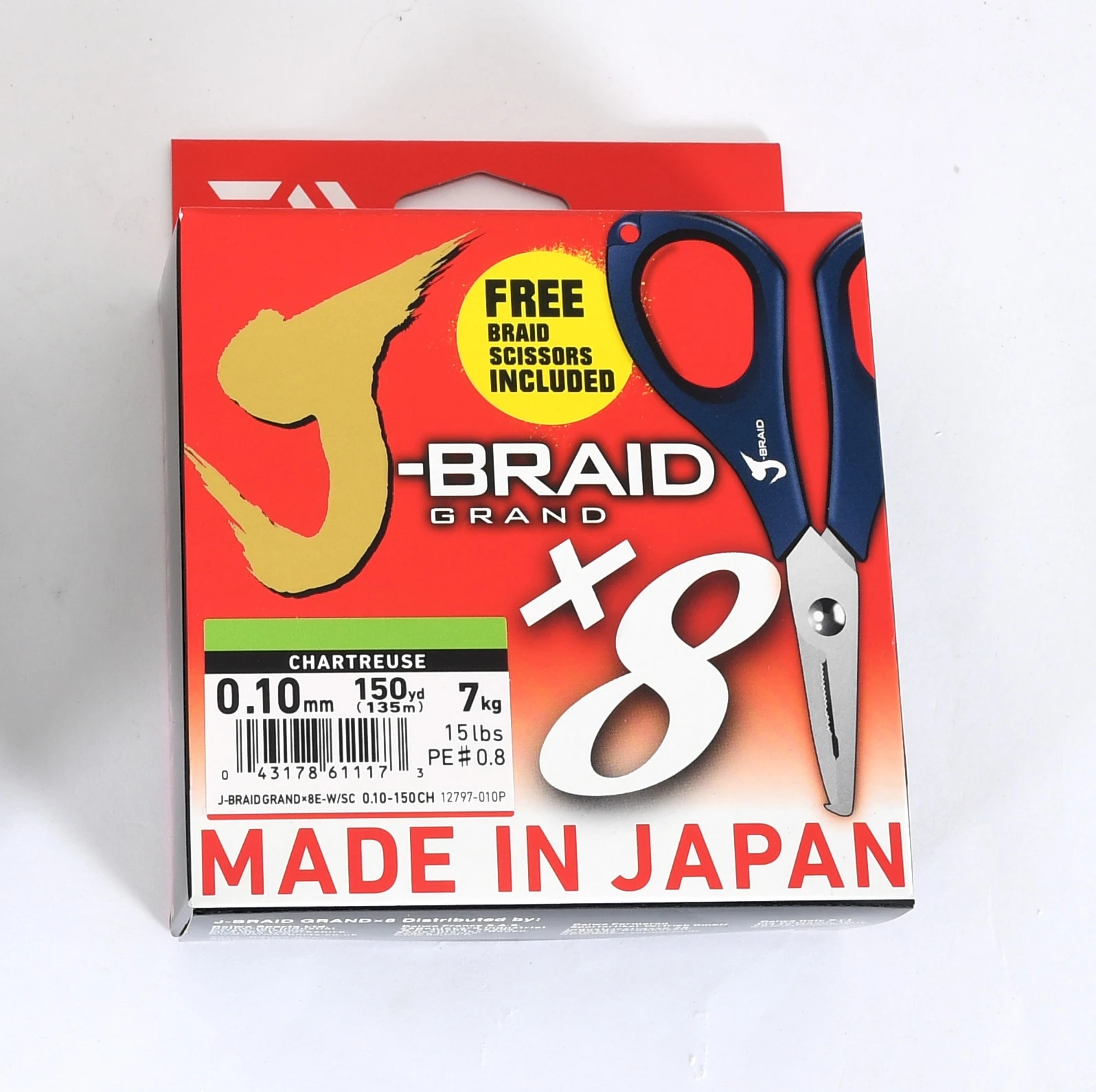 Daiwa J-Braid Grand X8 135m Chartreuse 1 Daiwa J-Braid Grand X8 135m Chartreuse