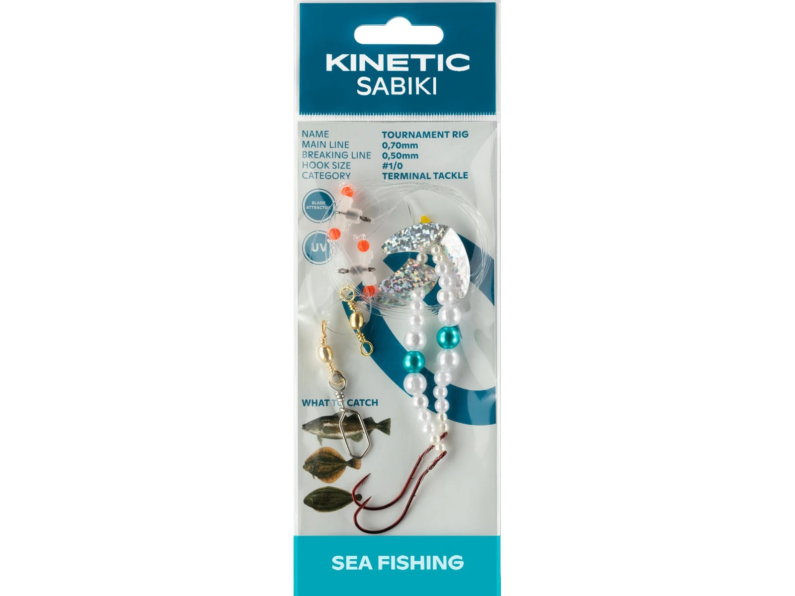 Kinetic Sabiki Tournament 1/0 Blue Pearl/Silver 1 Kinetic Sabiki Tournament 1/0 Blue Pearl/Silver