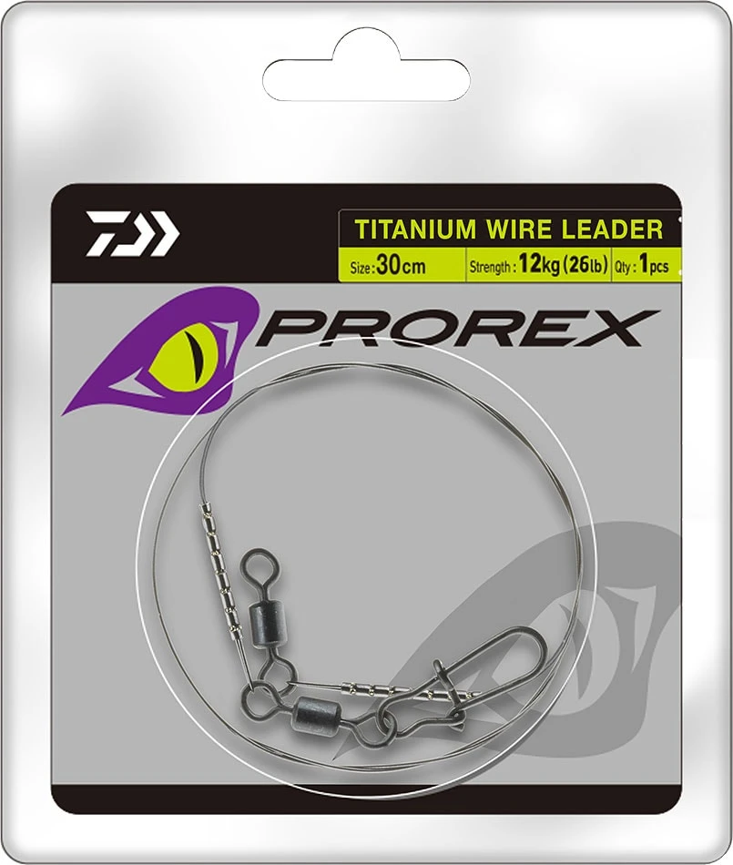 Daiwa Prorex Titanium Wire Leader 30cm 18kg/40Lb 1 Daiwa Prorex Titanium Wire Leader 30cm 18kg/40Lb