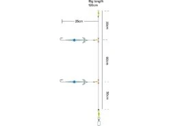Alternative view of Kinetic Sabiki Tournament 1/0 Blue Pearl/Silver