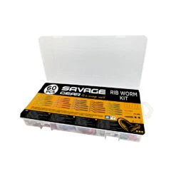 Savage Gear Betessortiment SG Rib Worm Kit 30+30-pack